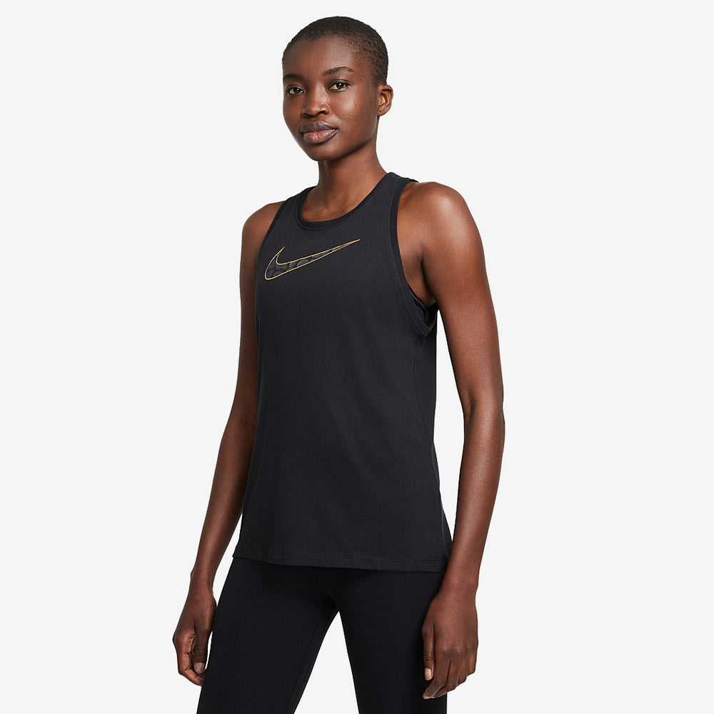 Nike Womens Dri-FIT Graphic Tank - Black - Womens Clothing