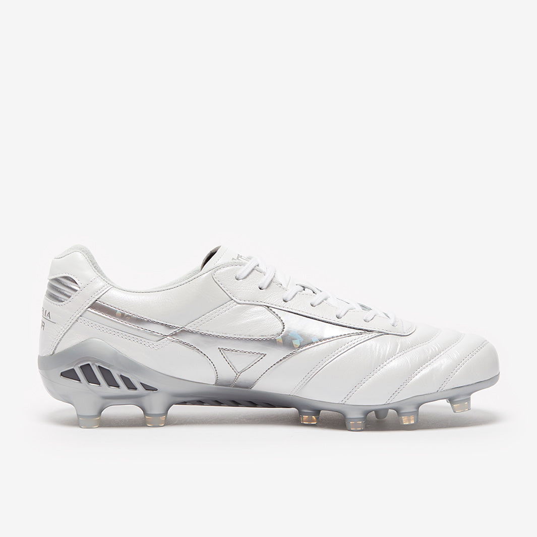 Mizuno Morelia DNA Japan FG- White/Galaxy Silver - Mens Boots