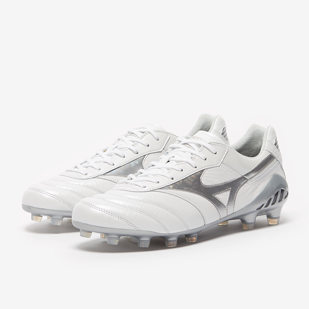 Mizuno Morelia DNA Japan FG- White/Galaxy Silver - Mens Boots