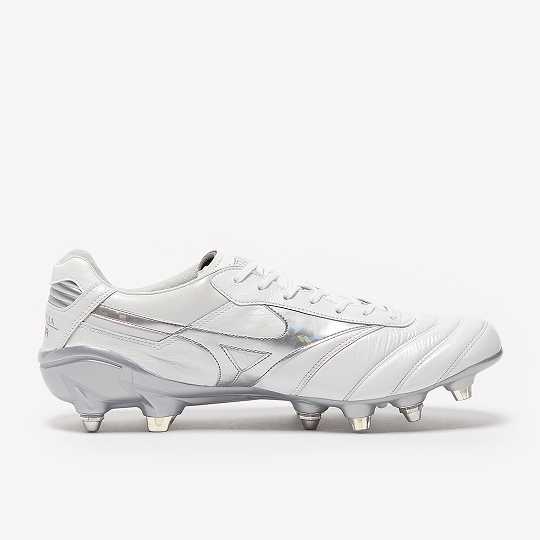 Mizuno Morelia DNA Japan SG-Pro - White/Galaxy Silver - Mens Boots