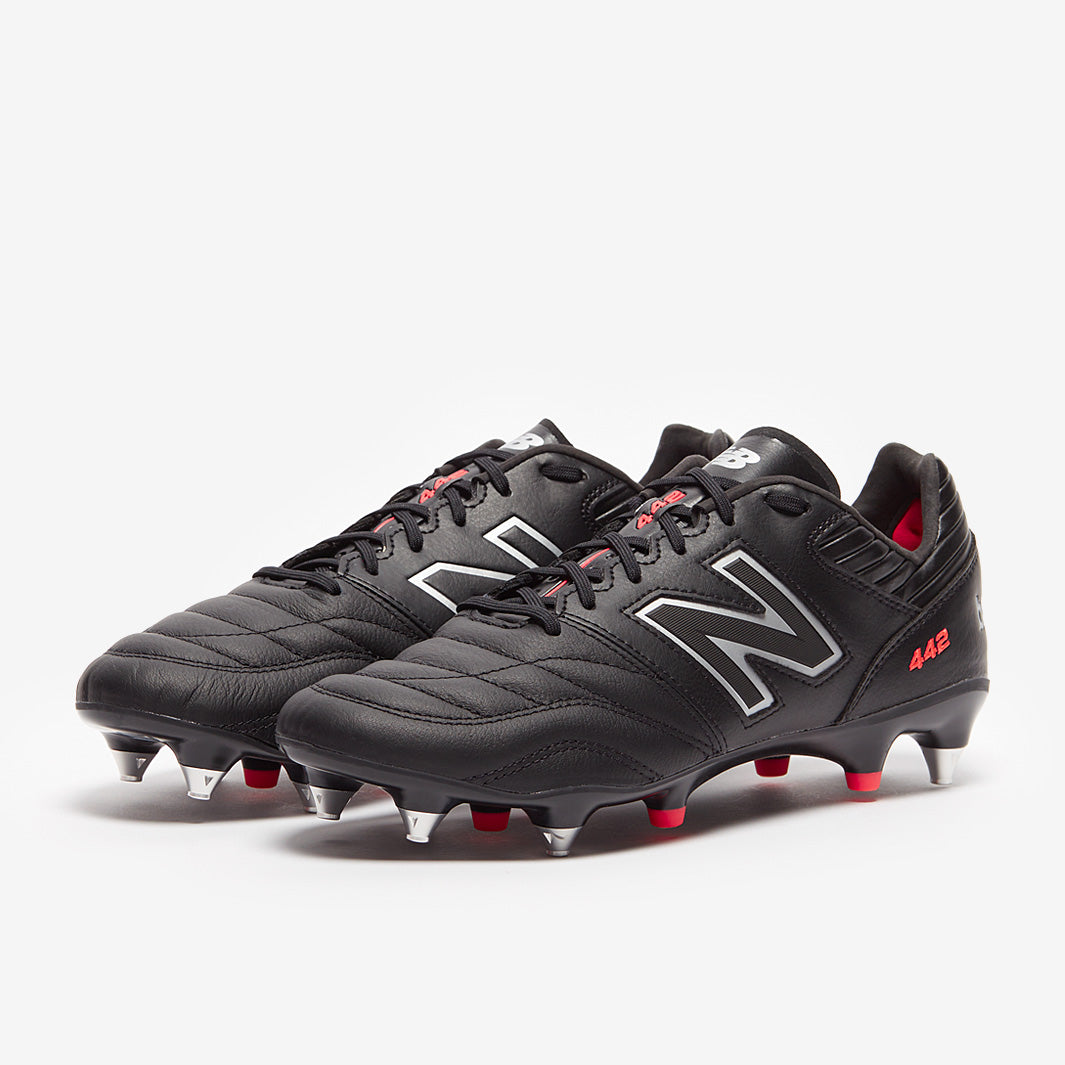 New Balance 442 V2 Pro SG - Black/Silver - Mens Boots
