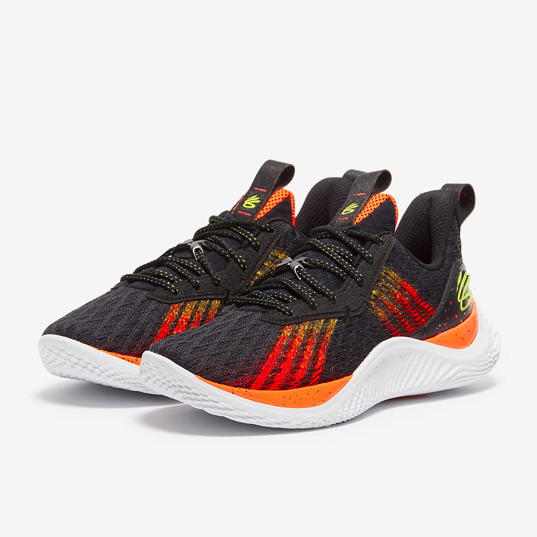 Under Armour CURRY 10 - Black/Bolt Red/Yellow Ray - Mens Shoes