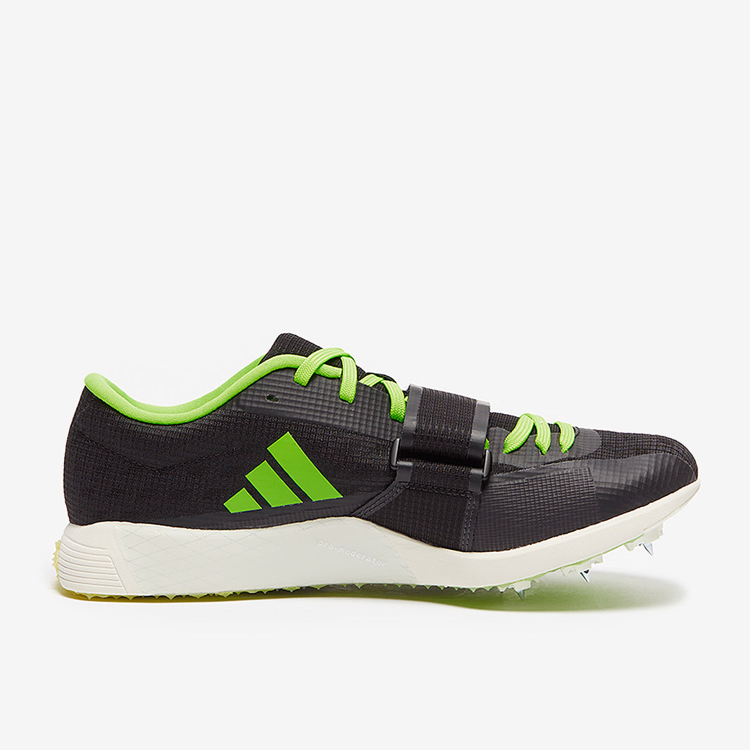 adidas adizero TJ/PV - core black/beam yellow/solar green
