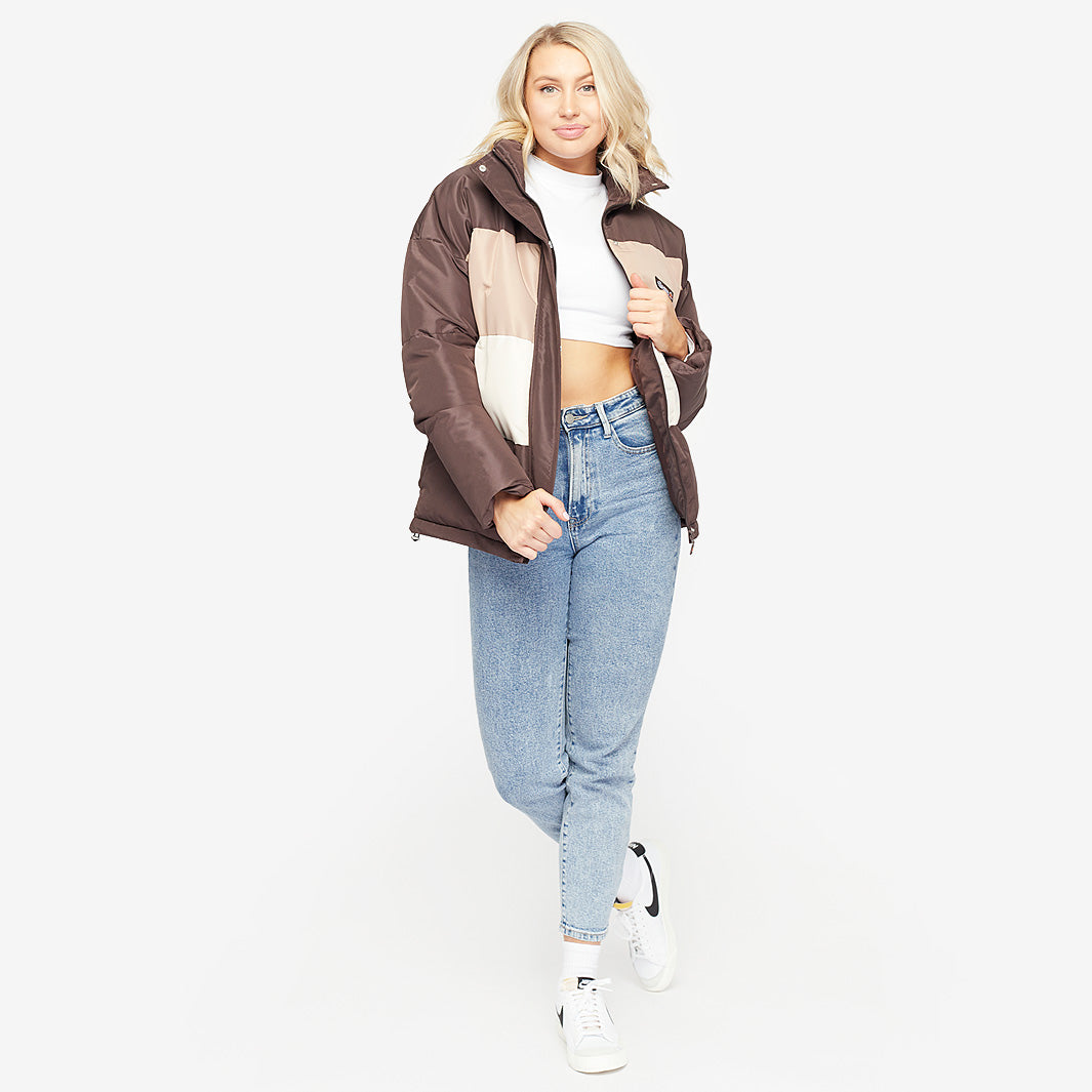 Ellesse Womens Rosalena Padded Jacket - Brown - Tops - Womens Clothing