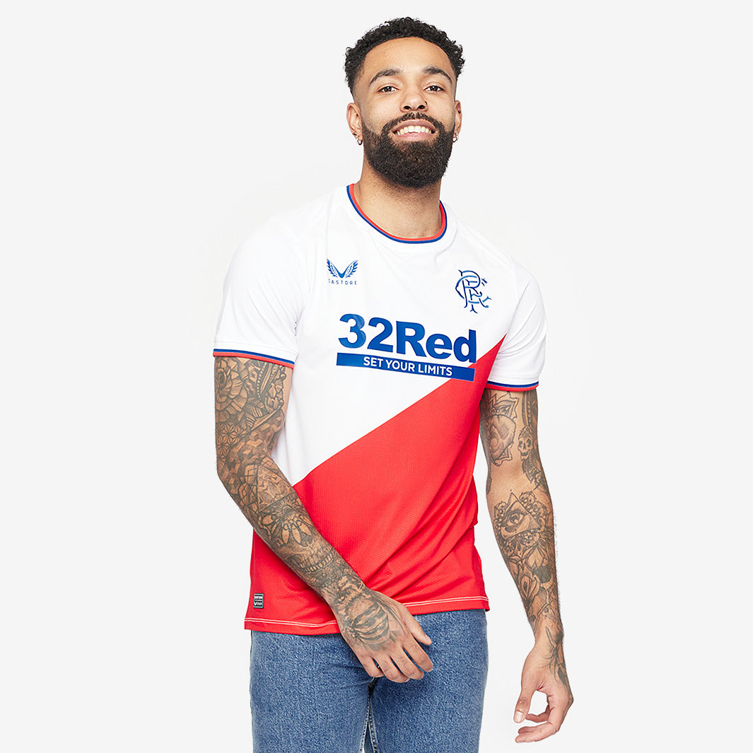 Castore Rangers 22/23 Third Shirt - Orange/Navy - Mens Replica