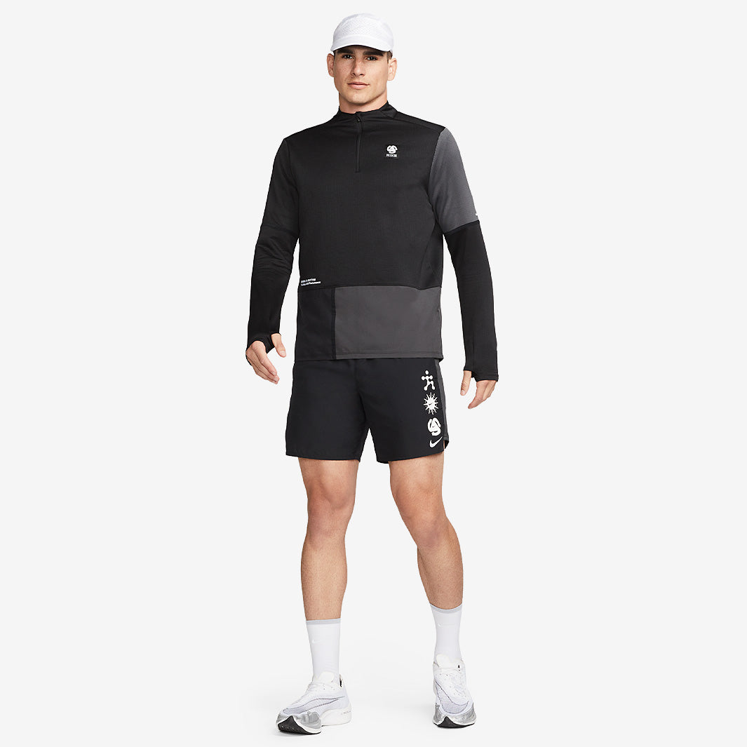 Nike Dri-FIT Wild Run Element Half Zip - Black/Anthracite - Mens