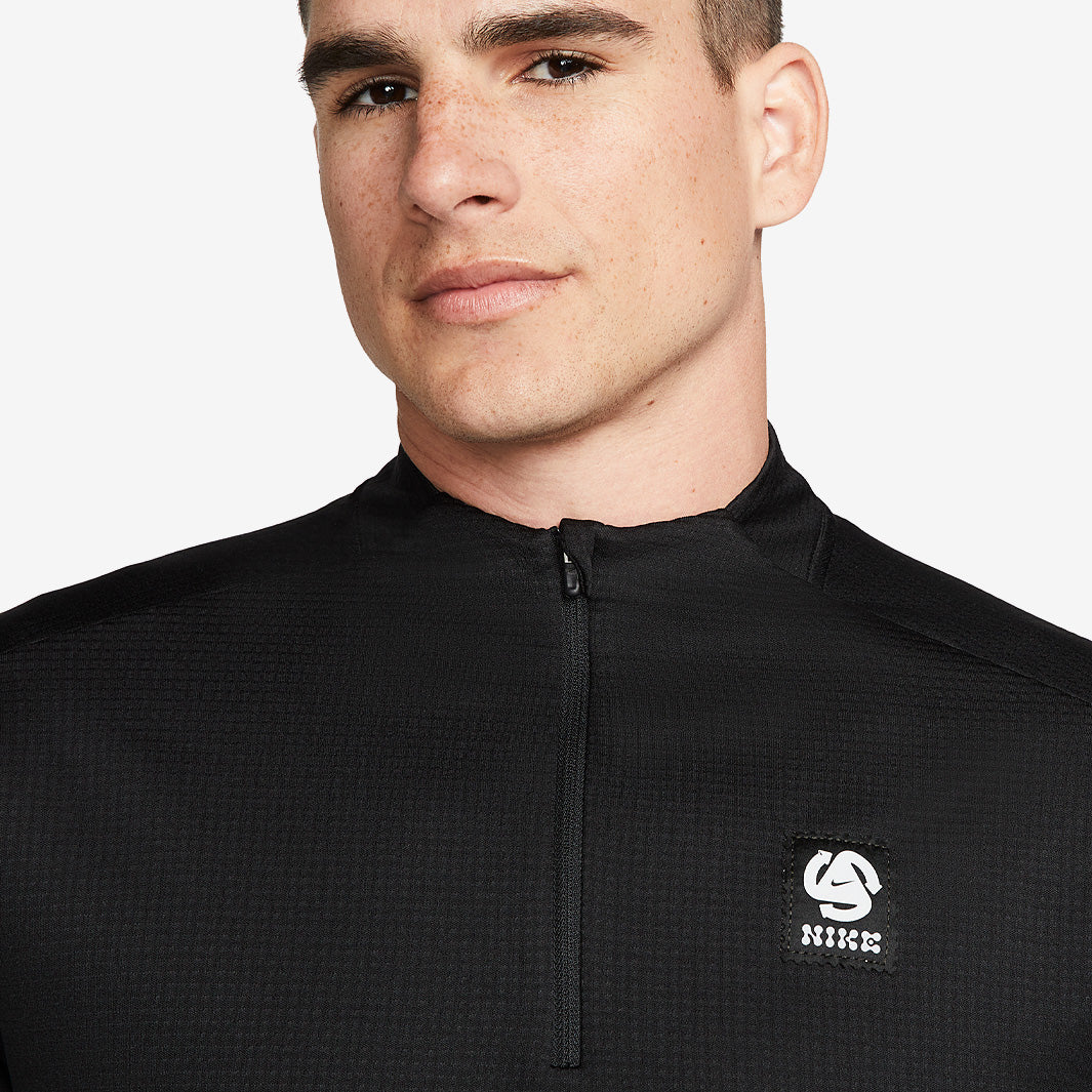 Nike Dri-FIT Wild Run Element Half Zip - Black/Anthracite - Mens