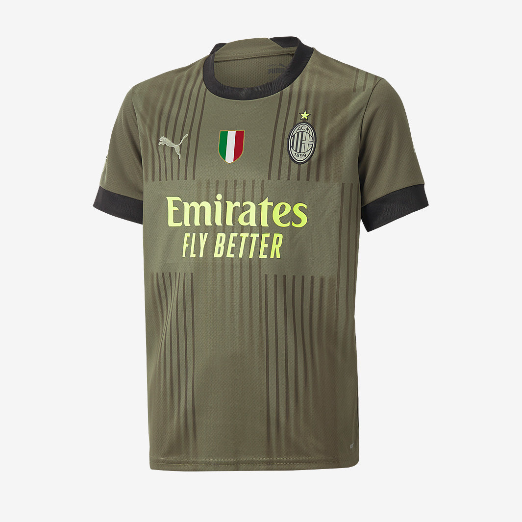 Puma AC Milan 22/23 Kids Replica Third Shirt - Dark Green Moss