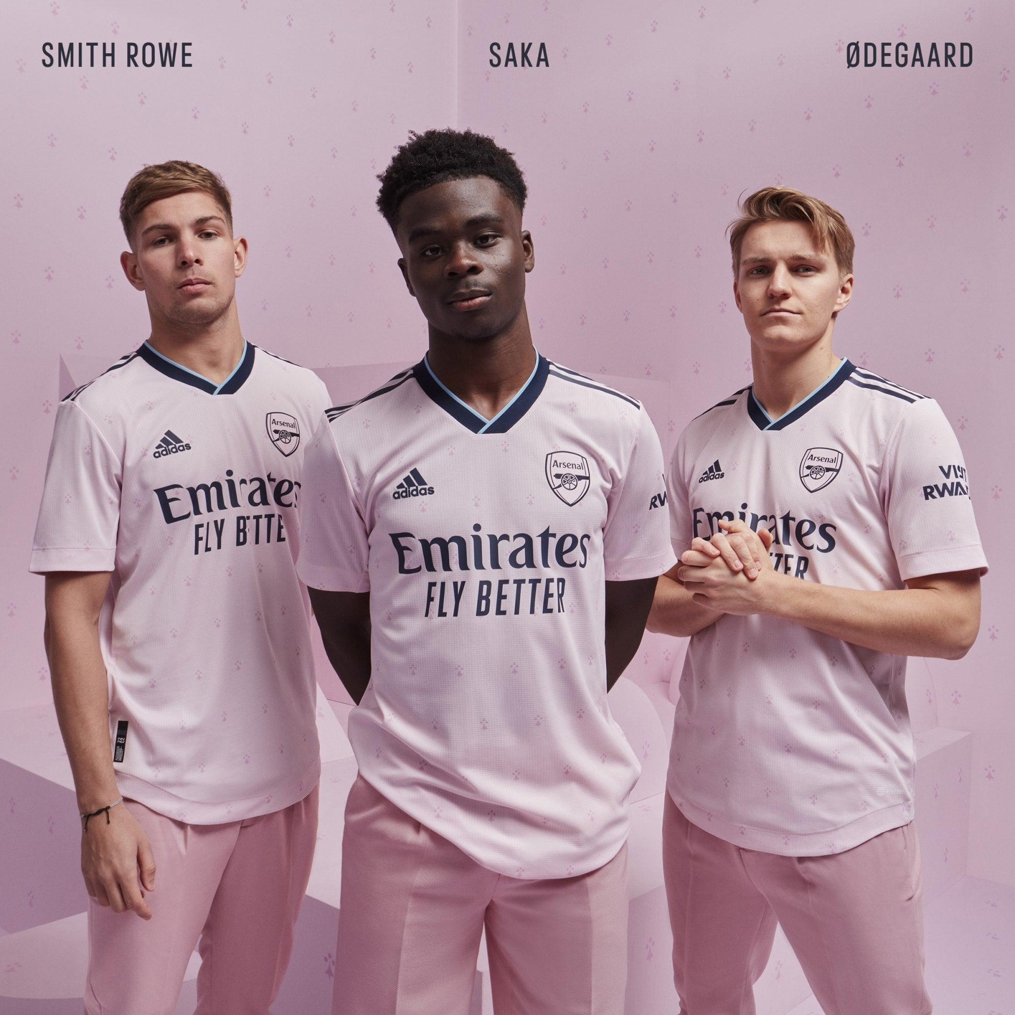 adidas Arsenal 22/23 Authentic Third Shirt - Clear Pink - Mens Replica