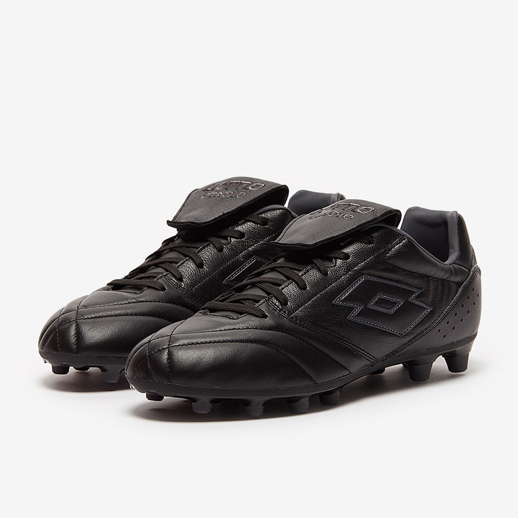 Lotto Stadio 200 III FG - Black/Asphalt - Mens Boots