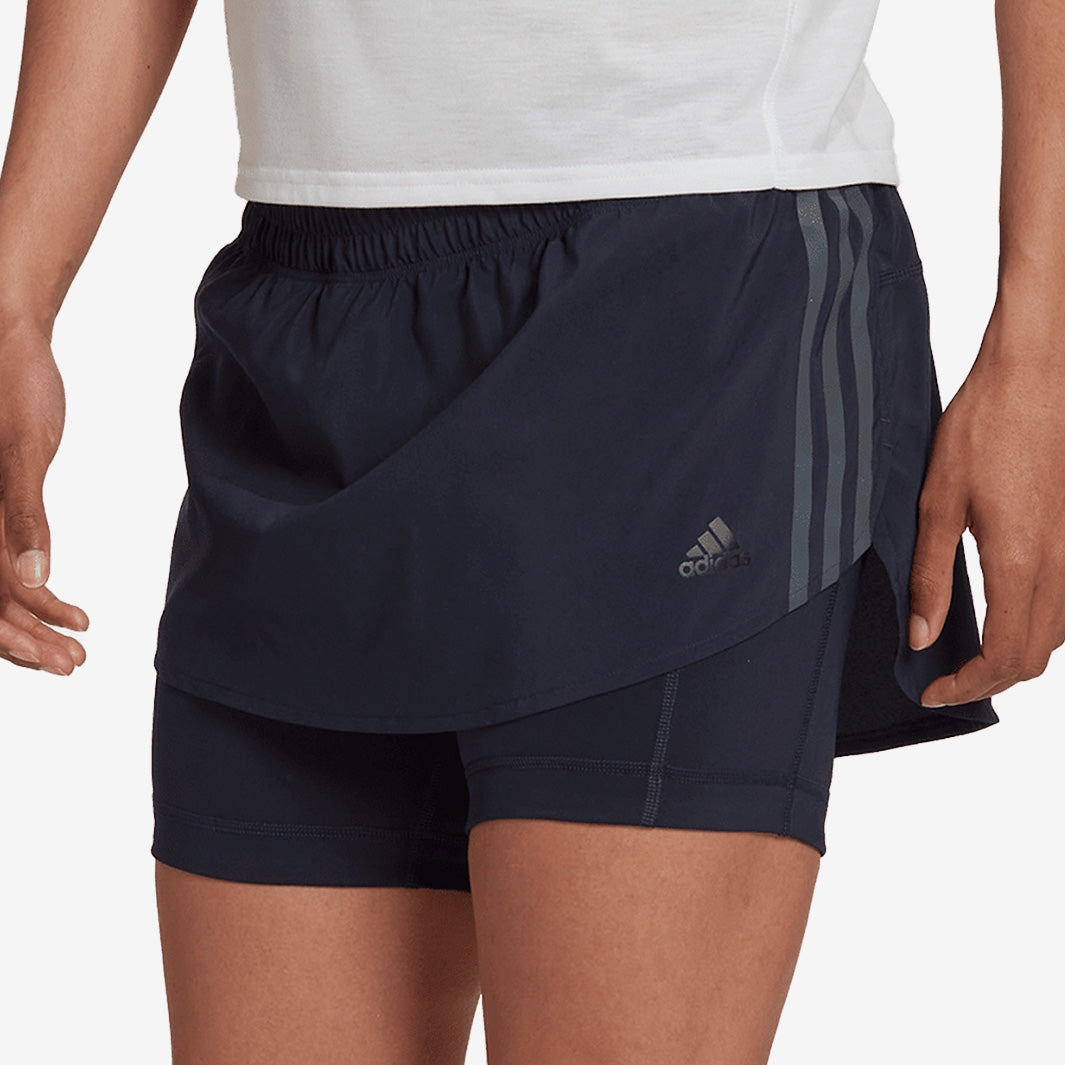 adidas Womens Run Icons 3-Stripes Running Skort