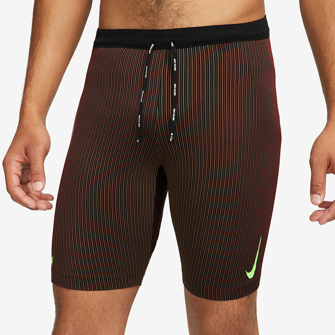 Nike Dri-FIT ADV Aeroswift 1/2 Length Tights - Black/Oxen Brown