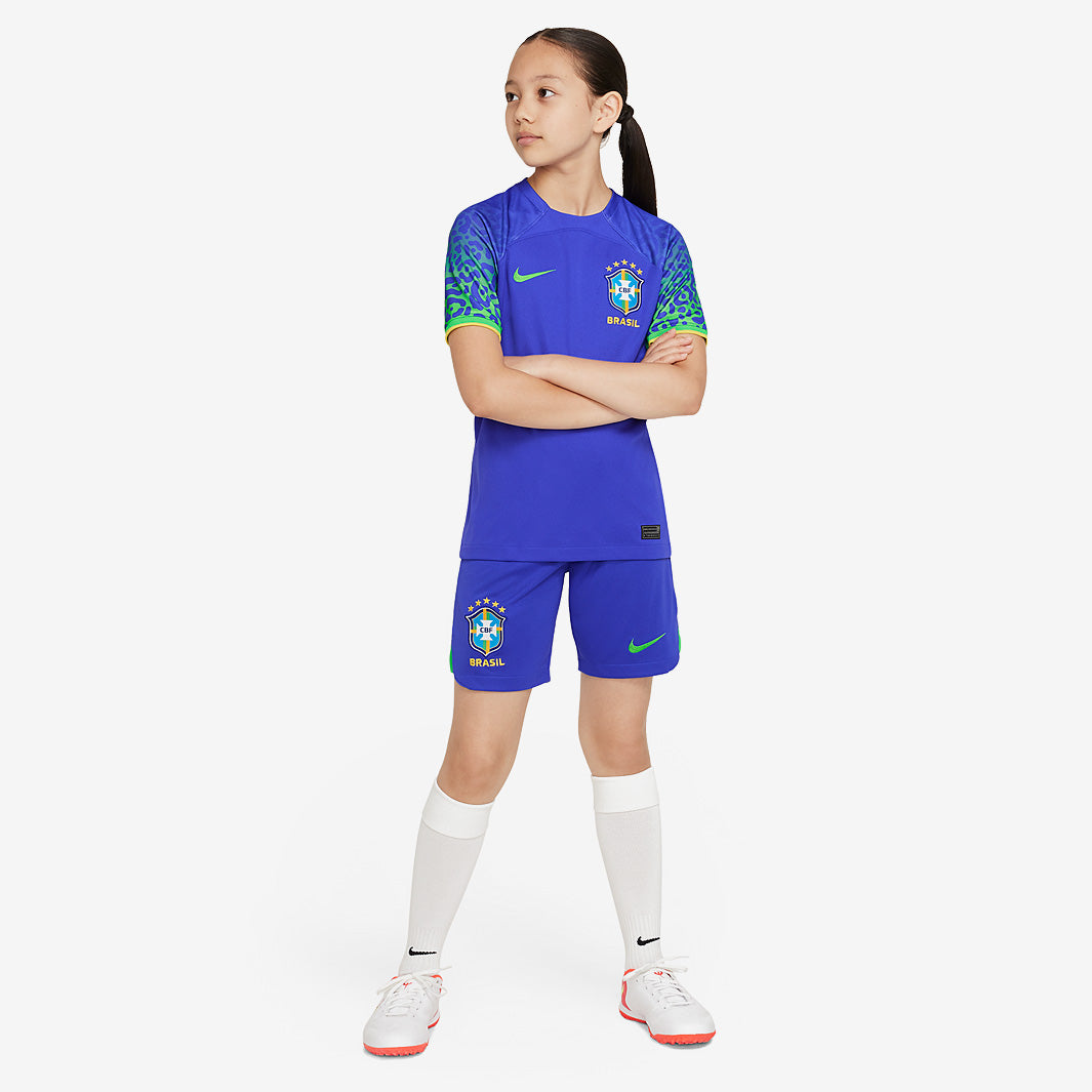 Nike Brazil 2023 Kids Dri-Fit SS Away Shirt