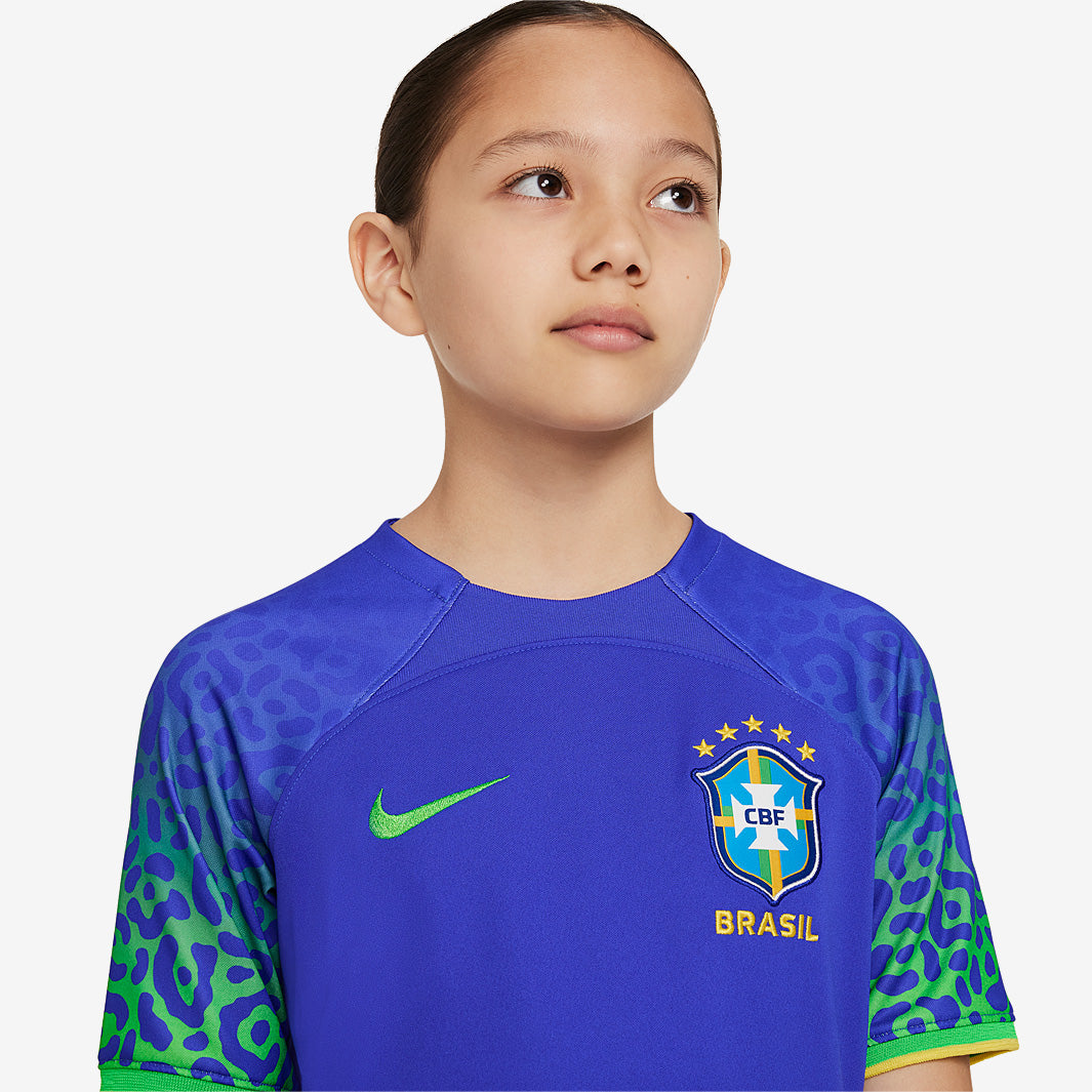 Nike Brazil 2023 Kids Dri-Fit SS Away Shirt