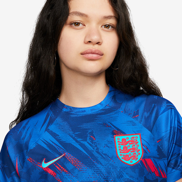 Nike England 2023 Womens Dri-Fit SS Pre Match Top