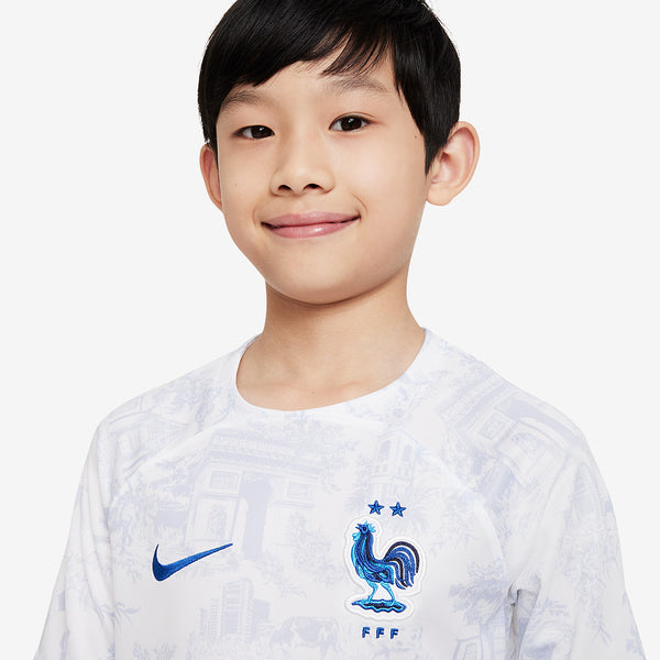 Nike France Kids 2023 Dri-Fit SS Away Shirt