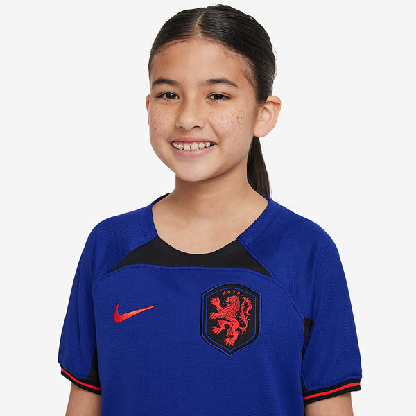 Nike Netherlands 2023 Kids Dri-Fit Stadium SS Away Shirt