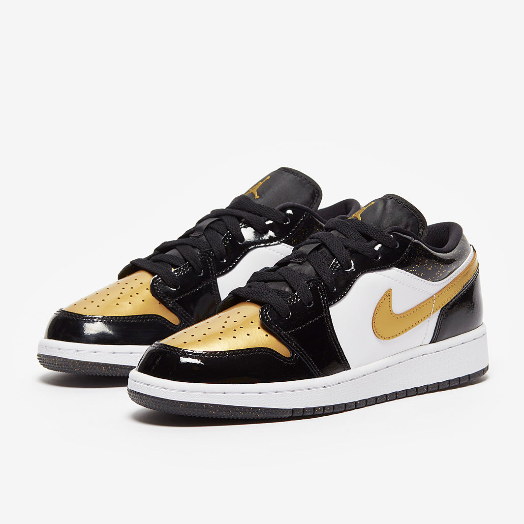 Air Jordan 1 Low SE Older Kids (GS) - Black/Metallic Gold/White
