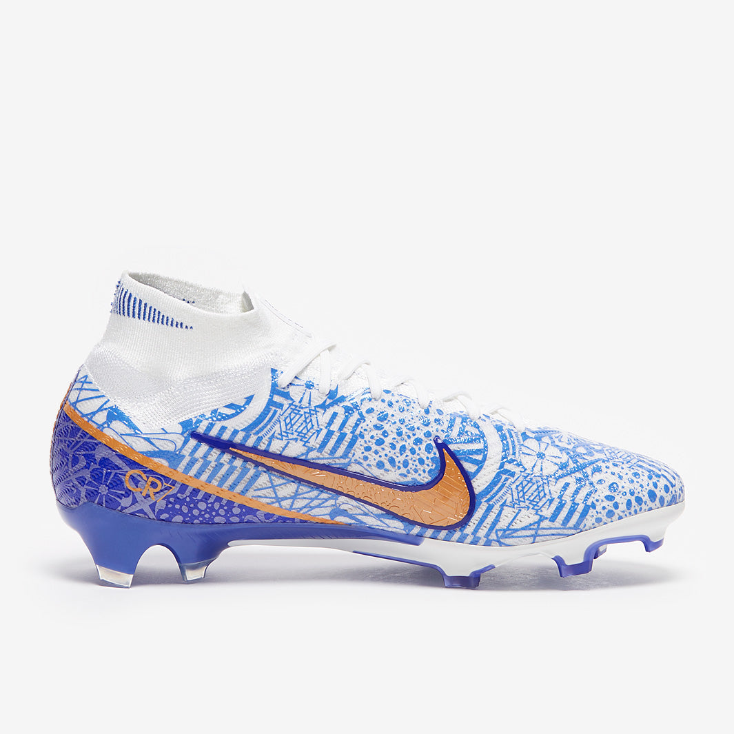 Nike Zoom Superfly IX Elite CR7 FG - White/Metallic Copper/Concord