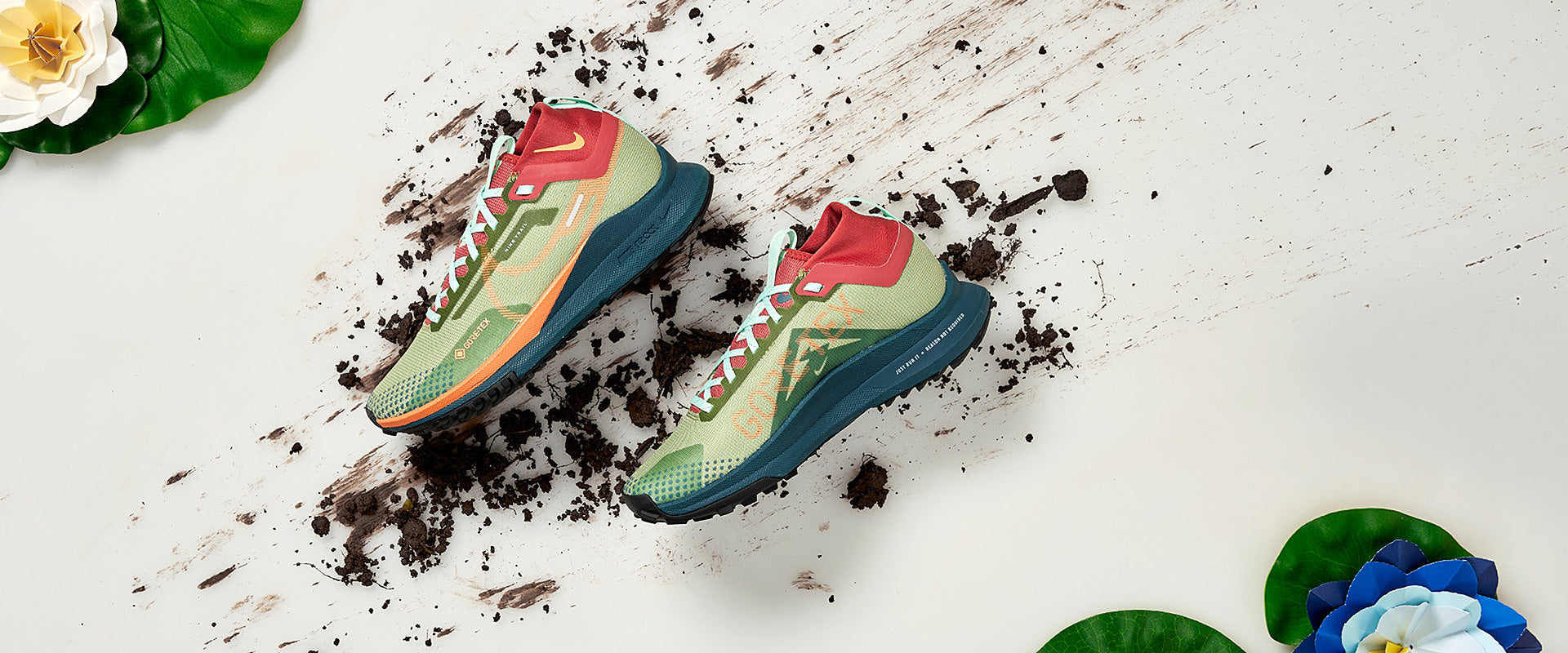 Nike React Pegasus Trail 4 GORE-TEX - Alligator/Orange Trance-Mint
