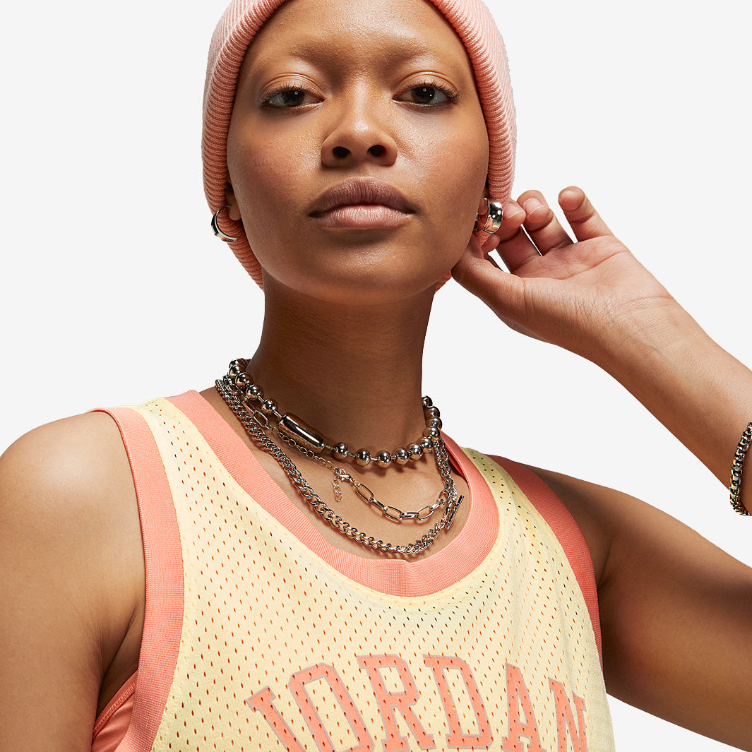 Jordan Womens (Her)itage Dress - Citron Tint/Crimson Bliss