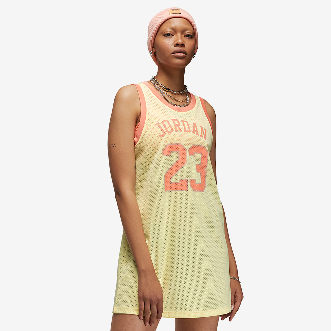 Jordan Womens (Her)itage Dress - Citron Tint/Crimson Bliss/Sanddrift