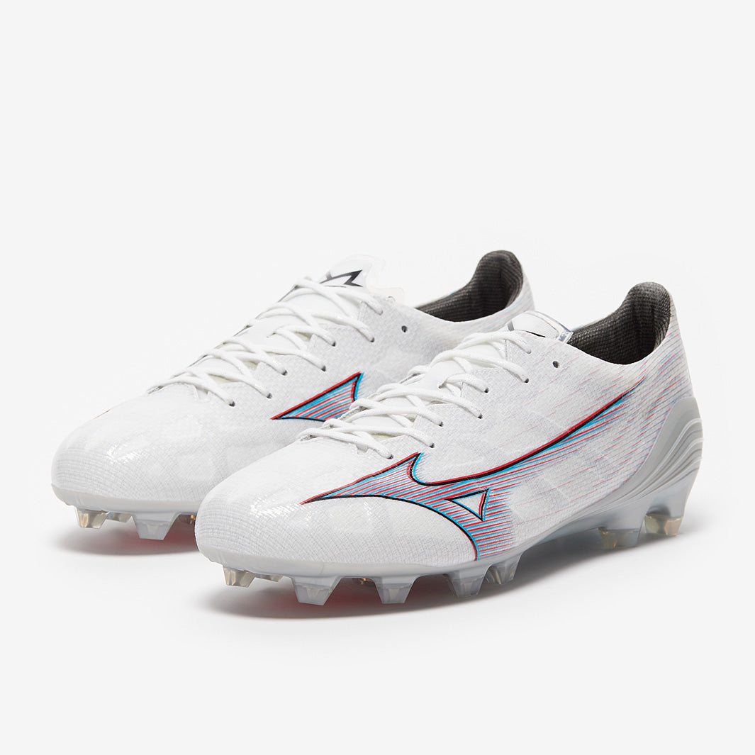 Mizuno Alpha Elite FG - White/Ignition Red - Mens Cleats