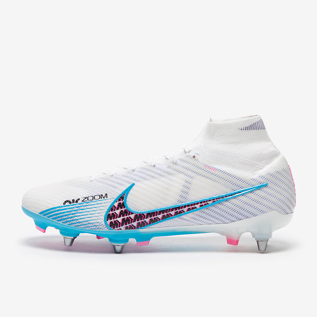 Nike Air Zoom Mercurial Superfly IX Elite Pro SG - White/Baltic