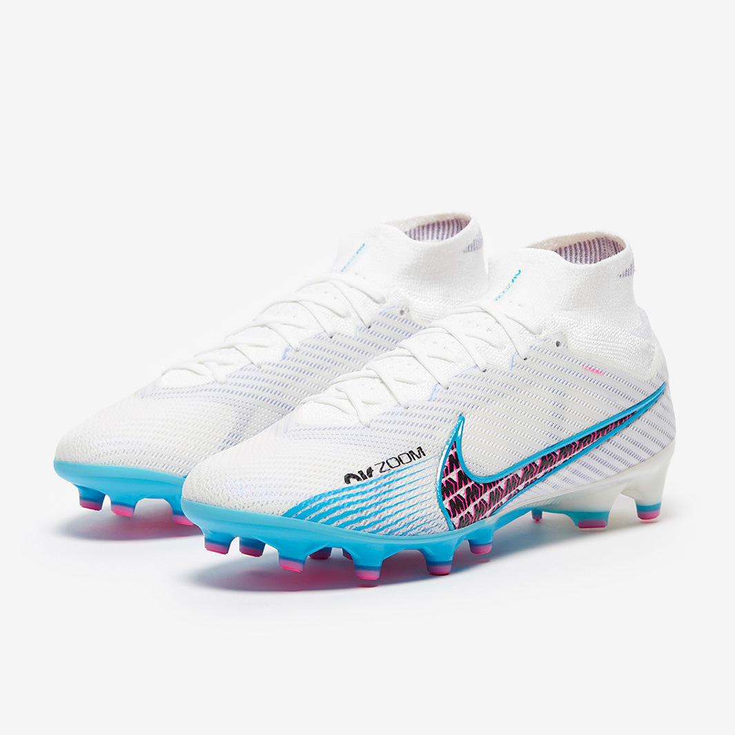 Nike Mercurial サッカースパイク エリート ag ブルー/ピンク Nike Air Zoom Mercurial Superfly IX Elite Pro AG - White/Baltic