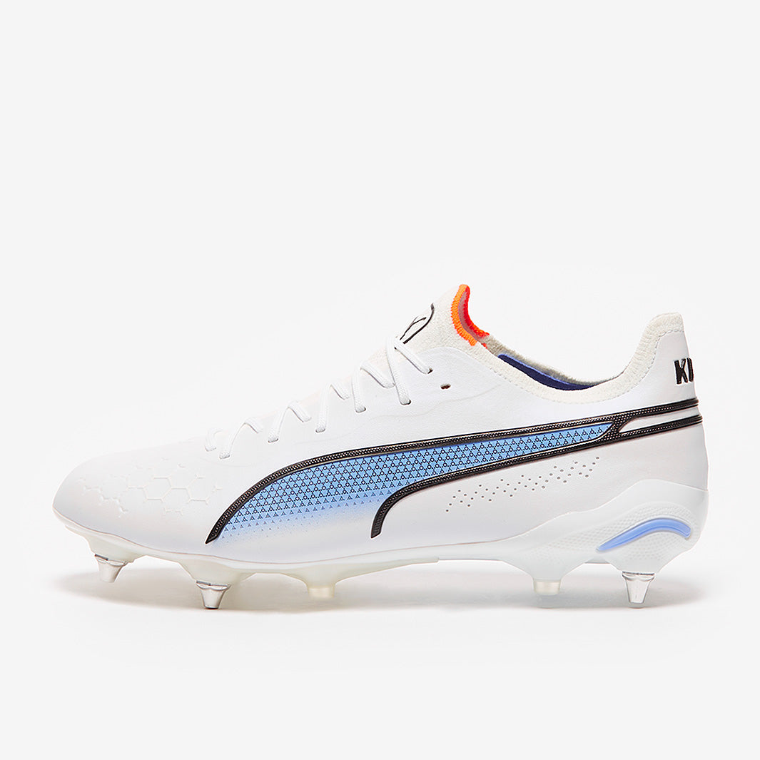 Puma King Ultimate SG - Puma White/Puma Black/Blue Glimmer/Puma