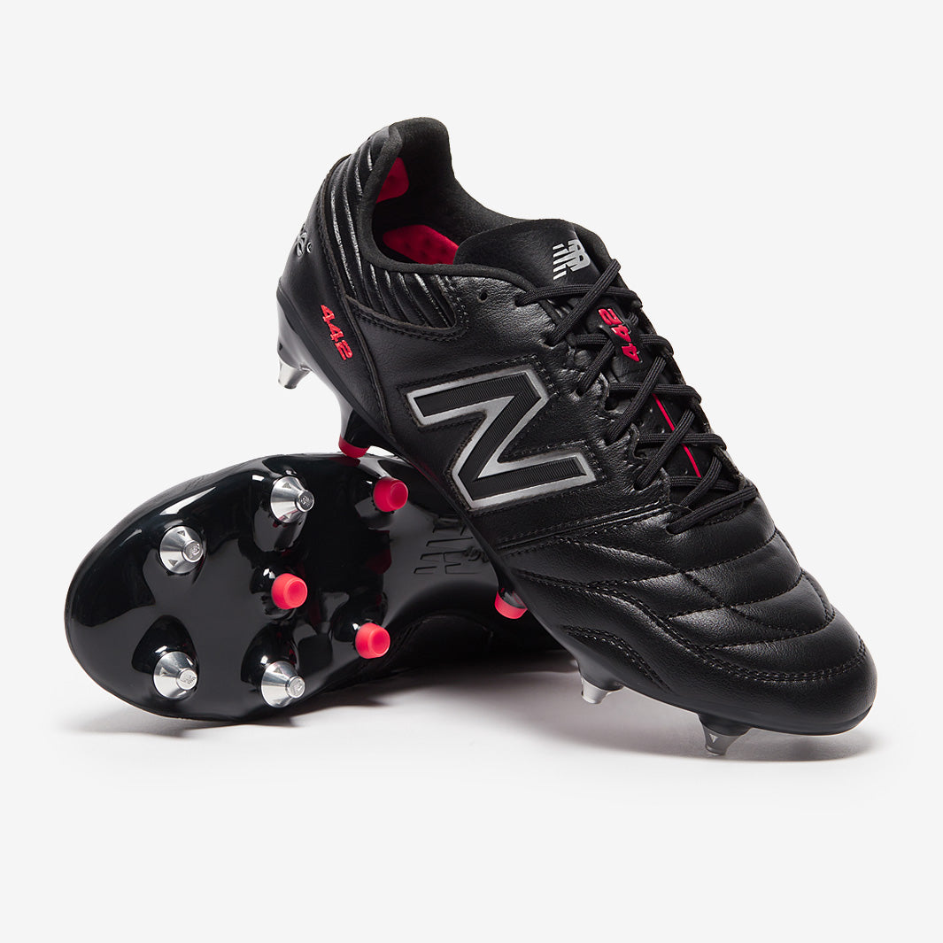 New Balance 442 V2 Pro SG - Black/Silver - Mens Boots