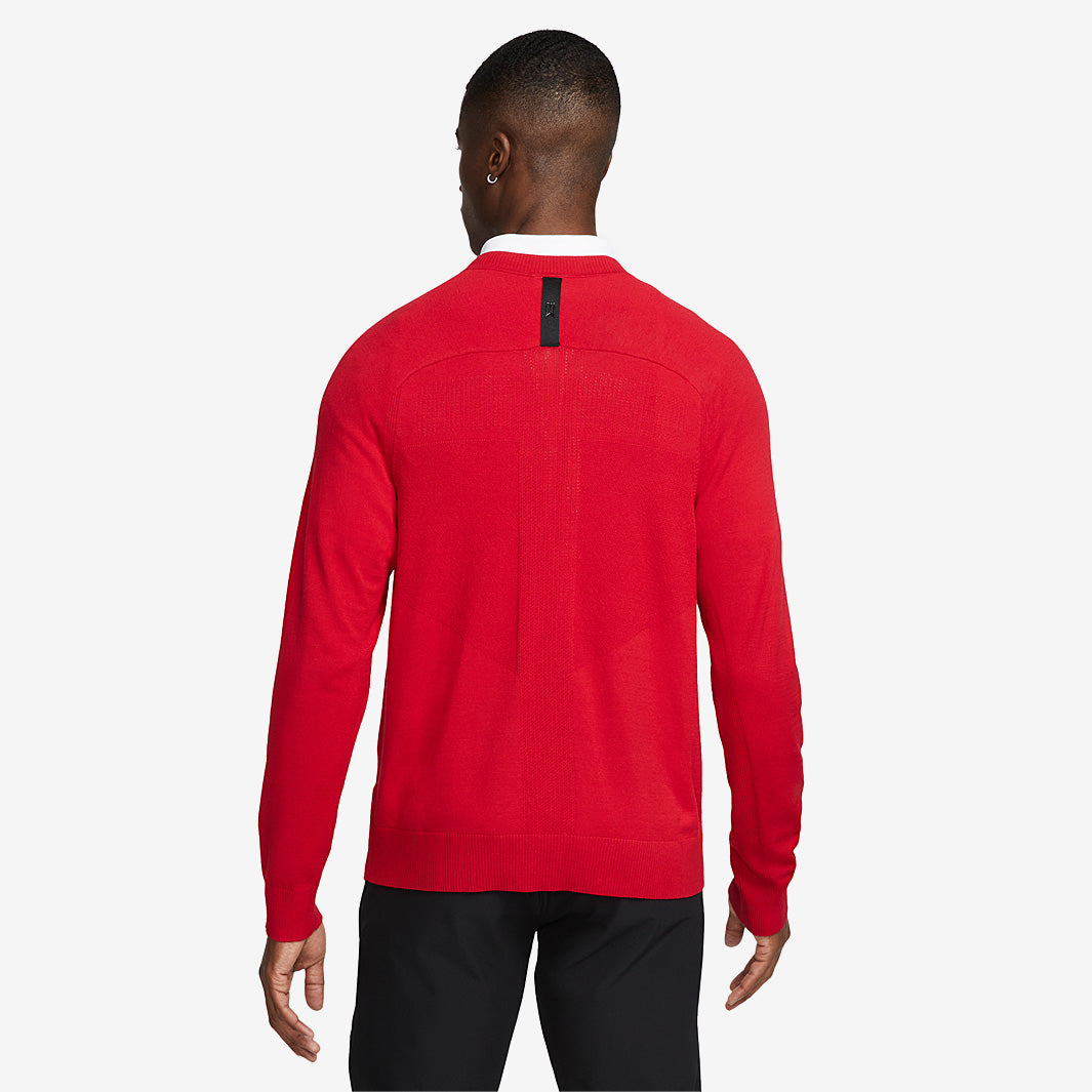 Nike Tiger Woods Golf Sweater - Gym Red/White - Mens Clothing