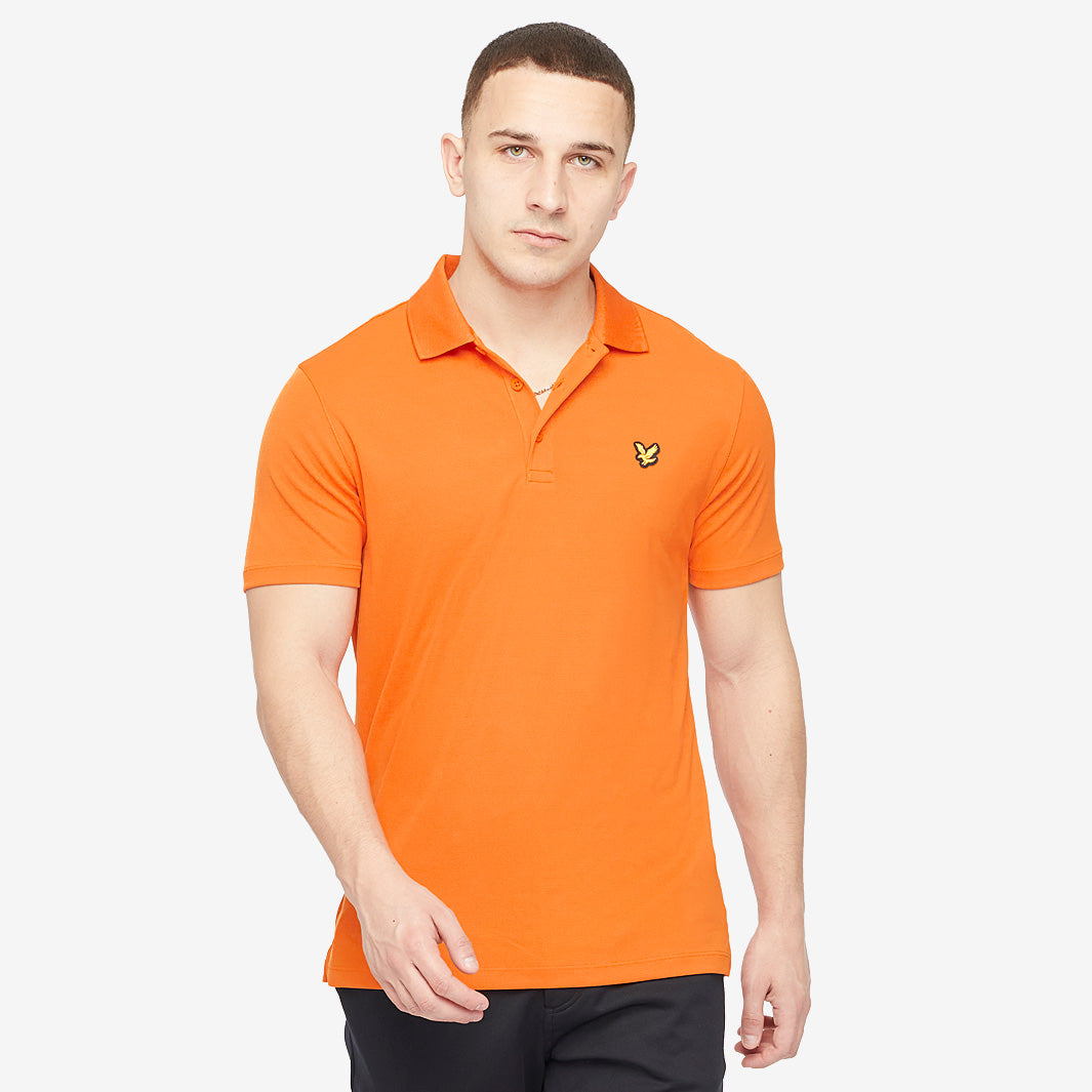 Lyle & Scott Golf Tech Polo - Fox Orange - Mens Clothing