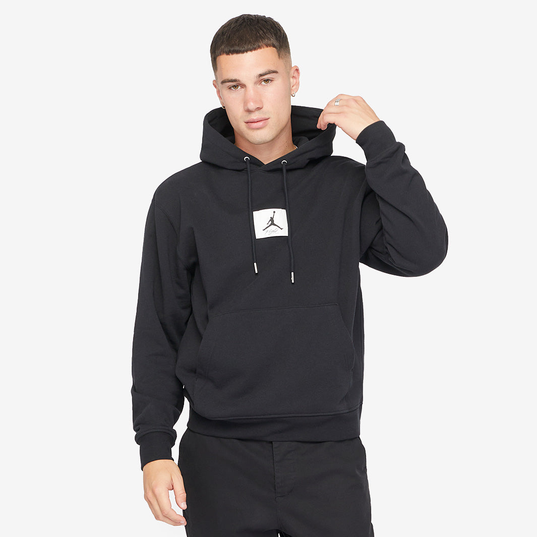 Jordan Essentials Statement Fleece Pull-Over - Black/Sail - Mens Clothing