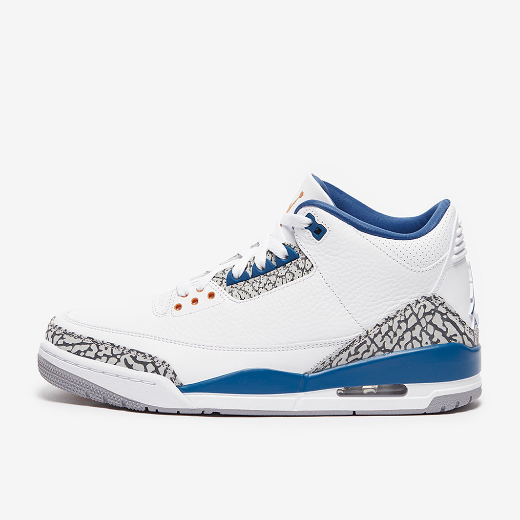 Air Jordan 3 Retro - White/Metallic Copper/True Blue - Mens Shoes