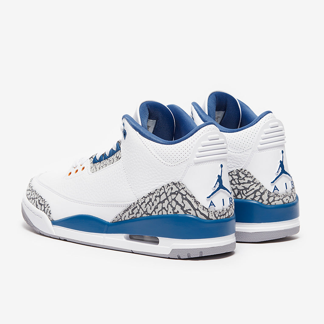 Air Jordan 3 Retro - White/Metallic Copper/True Blue - Mens Shoes