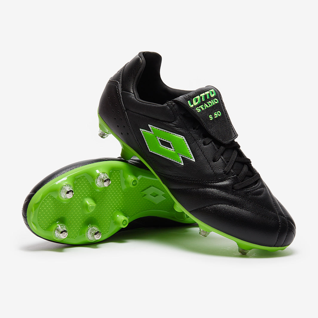 Lotto Stadio 200 III SGX 50th Anniversary - All Black/Spring Green