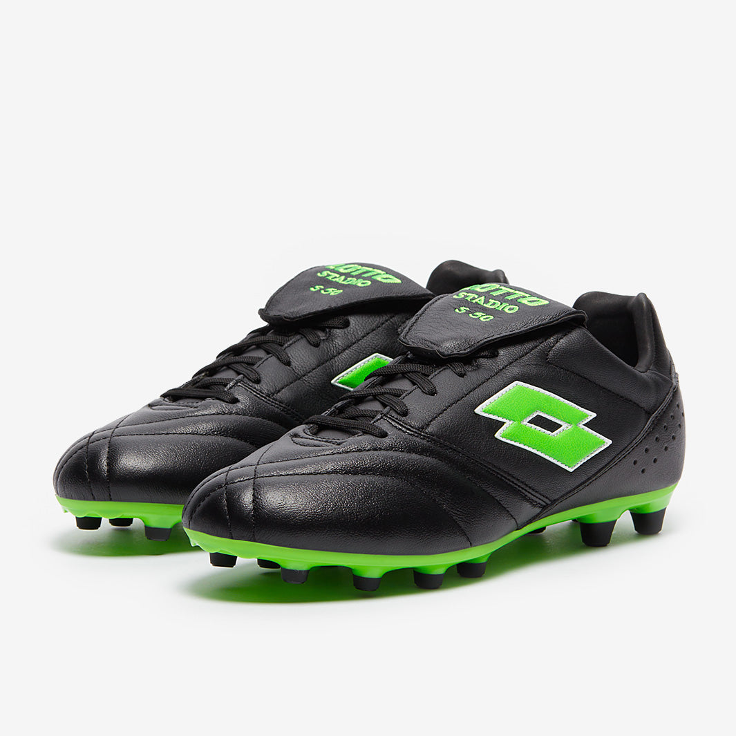 Lotto Stadio 200 III FG 50th Anniversary - All Black/Spring Green