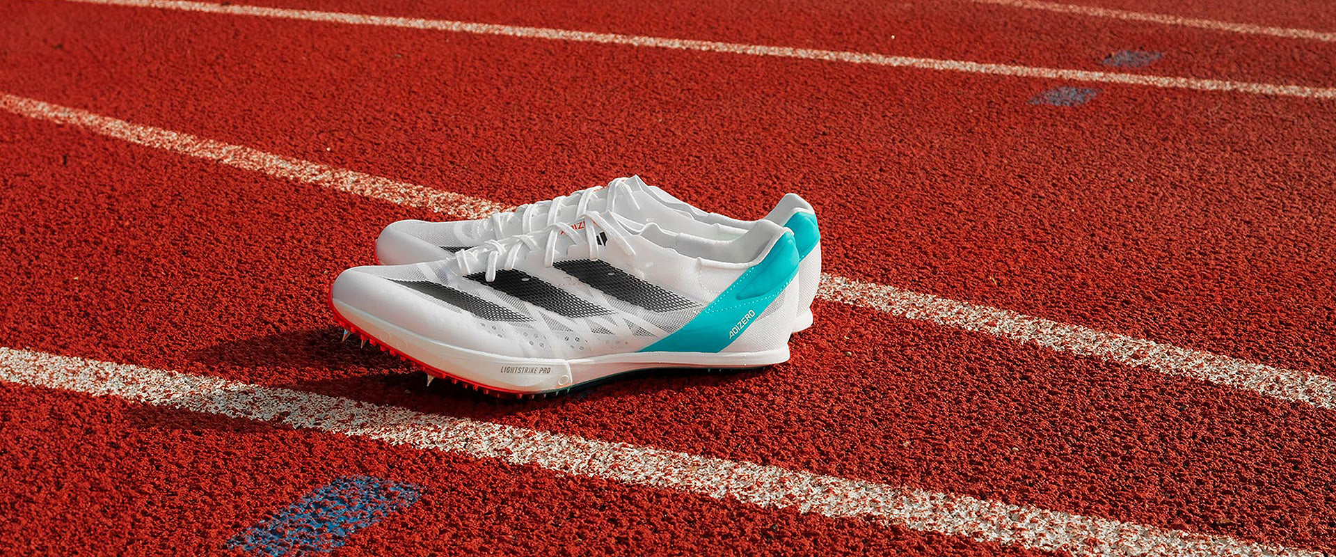 adidas adizero Prime SP2 - Ftwr White/Core Black/Lucid Cyan - Mens