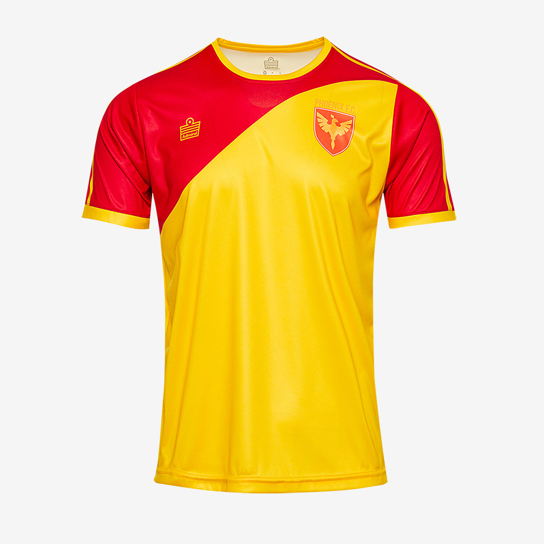 Admiral Phoenix FC SS Playing Shirt - Yellow/Red - Mens Football