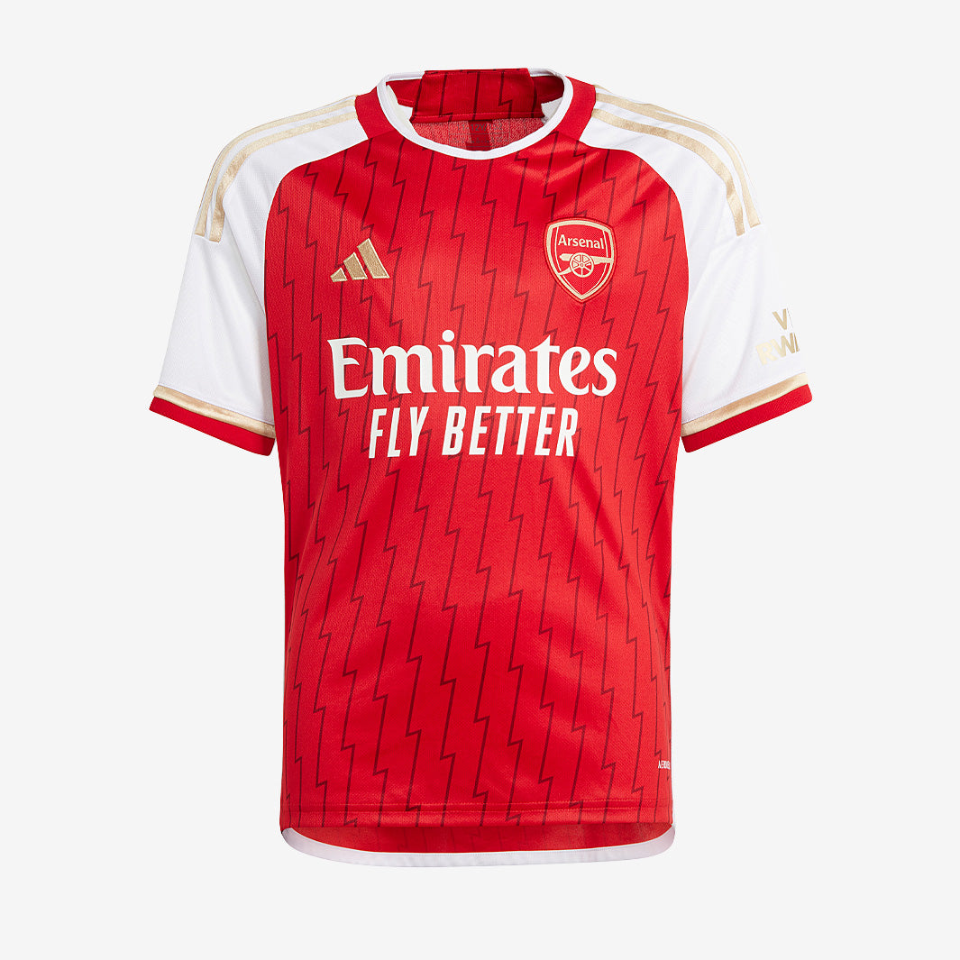 adidas Kids Arsenal FC 23/24 Home Shirt - Better Scarlett/White