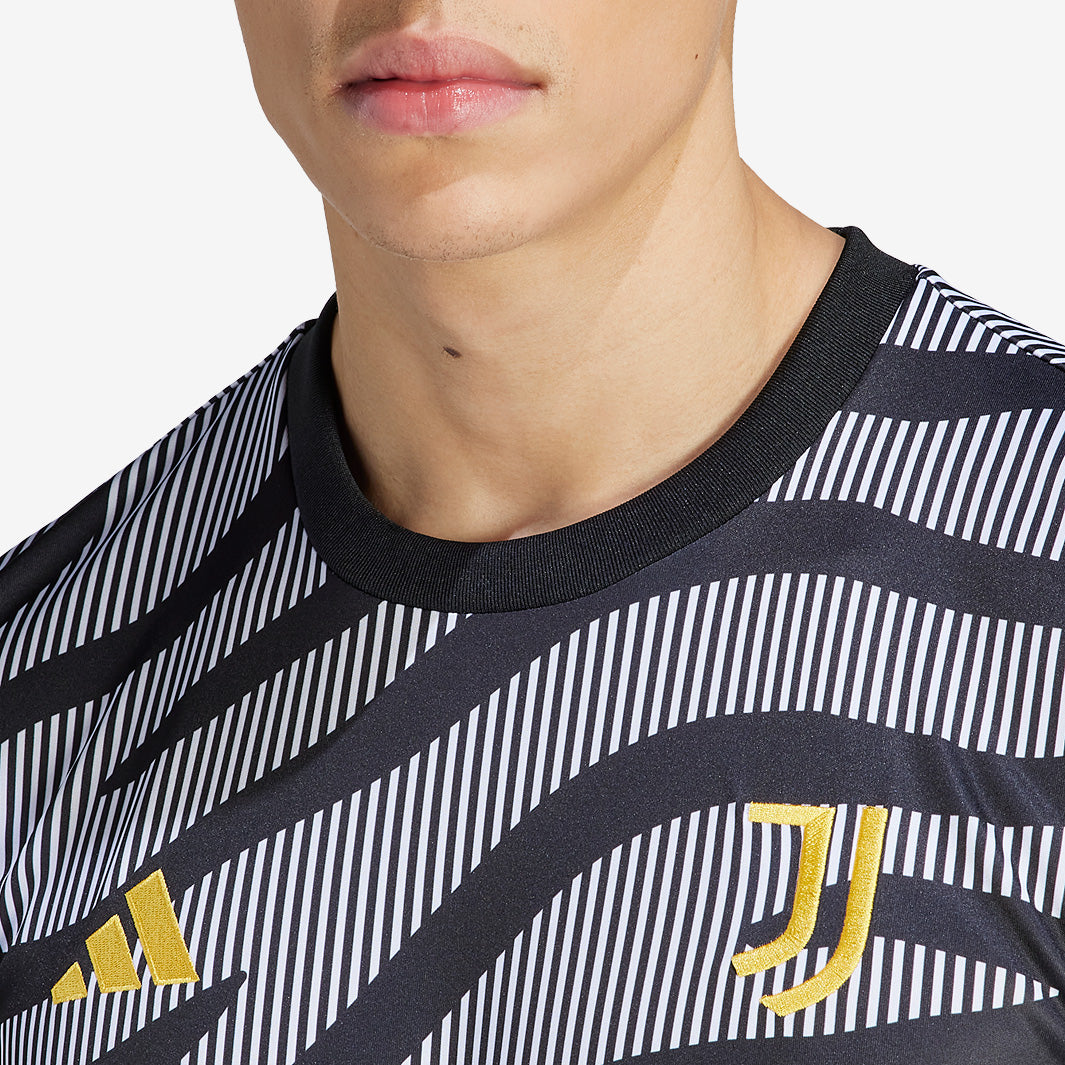 adidas Juventus 23/24 Pre-Match Shirt - Black/White - Mens Replica