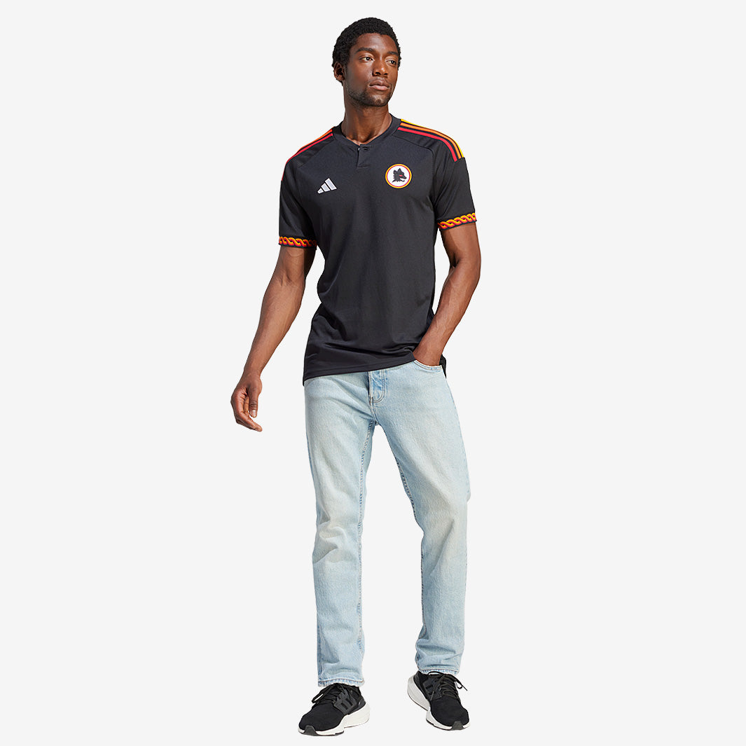 adidas Roma 23/24 Third Shirt - Black - Mens Replica