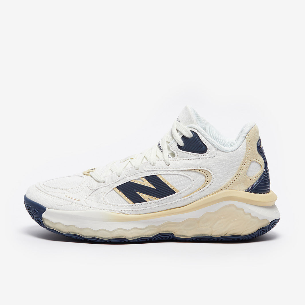 シューズ(男性用) New Balance Fresh Foam BB Sea Salt New Balance Fresh Foam BB - Sea Salt/Forest Green/Gold - Mens Shoes