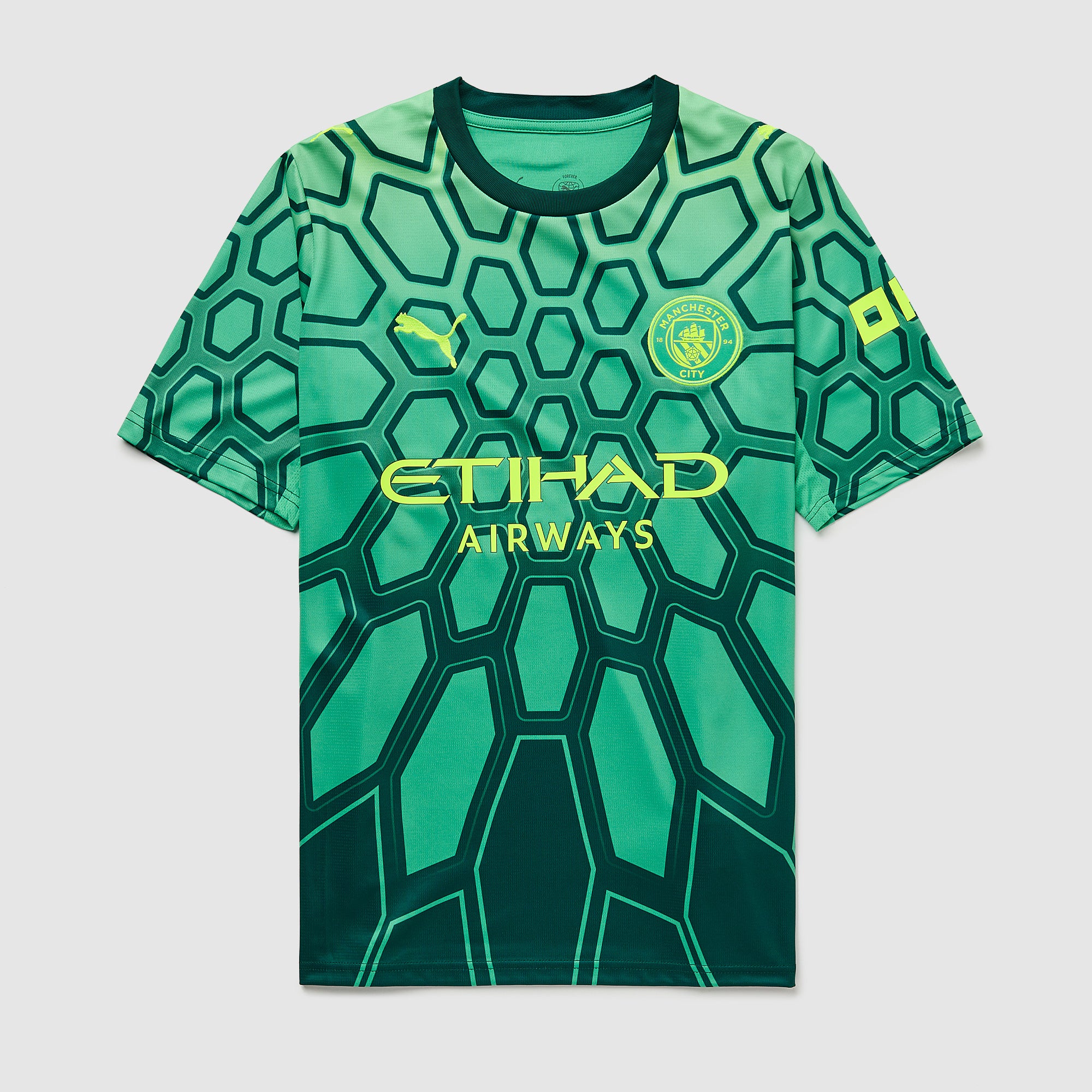 Puma Manchester City FC 23/24 SS GK Shirt - Grassy Green/Yellow