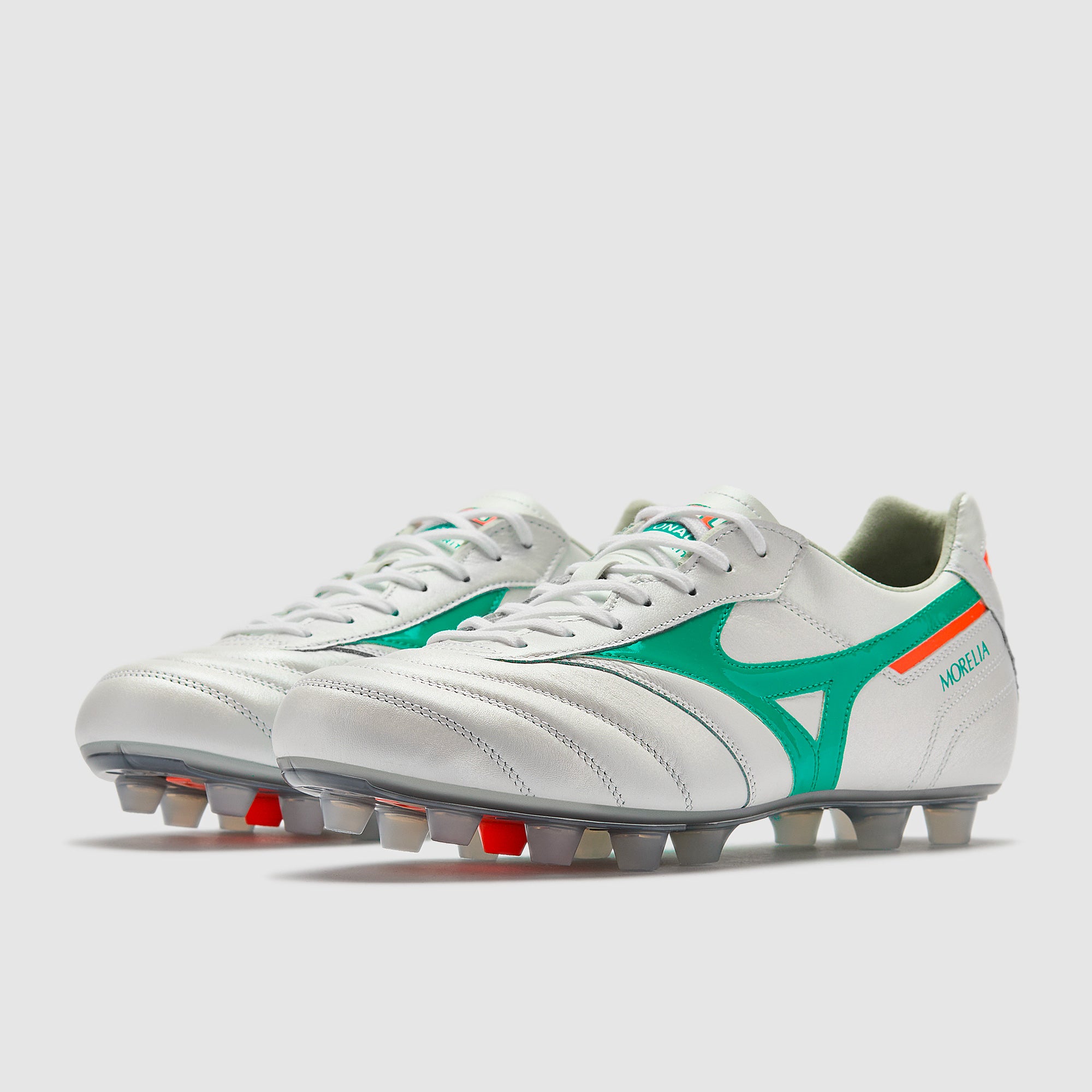 Mizuno Morelia II Made Indoor Japan Firm Ground - White/Arcadia