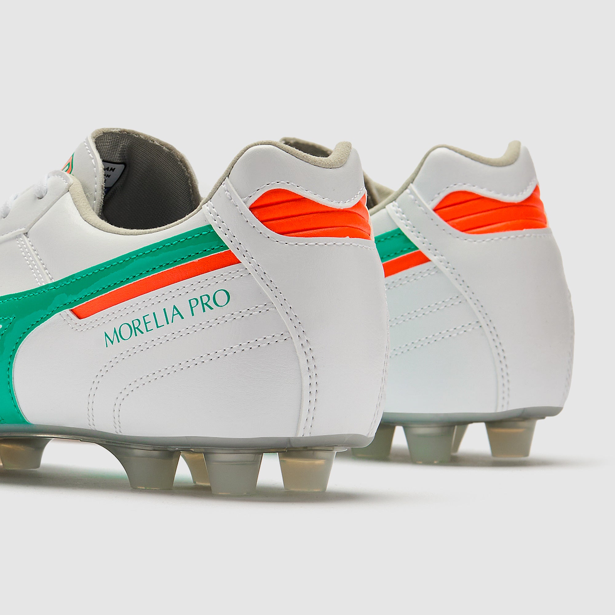 Mizuno Morelia II Pro Firm Ground - White/Arcadia/Lava Orange