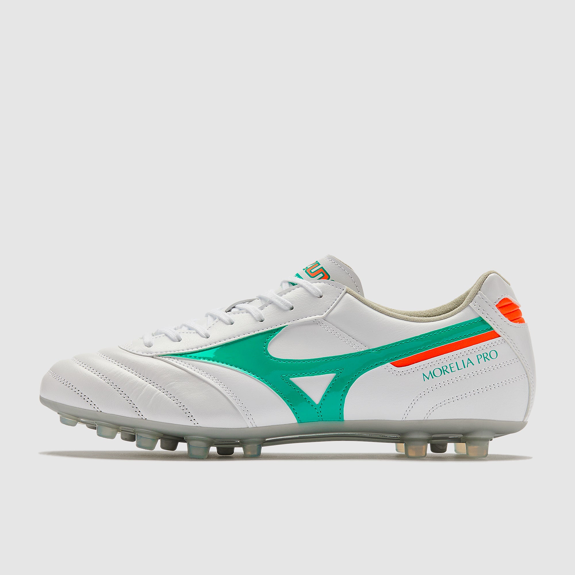 Mizuno Morelia II Pro Artificial Grass - White/Arcadia/Lava Orange