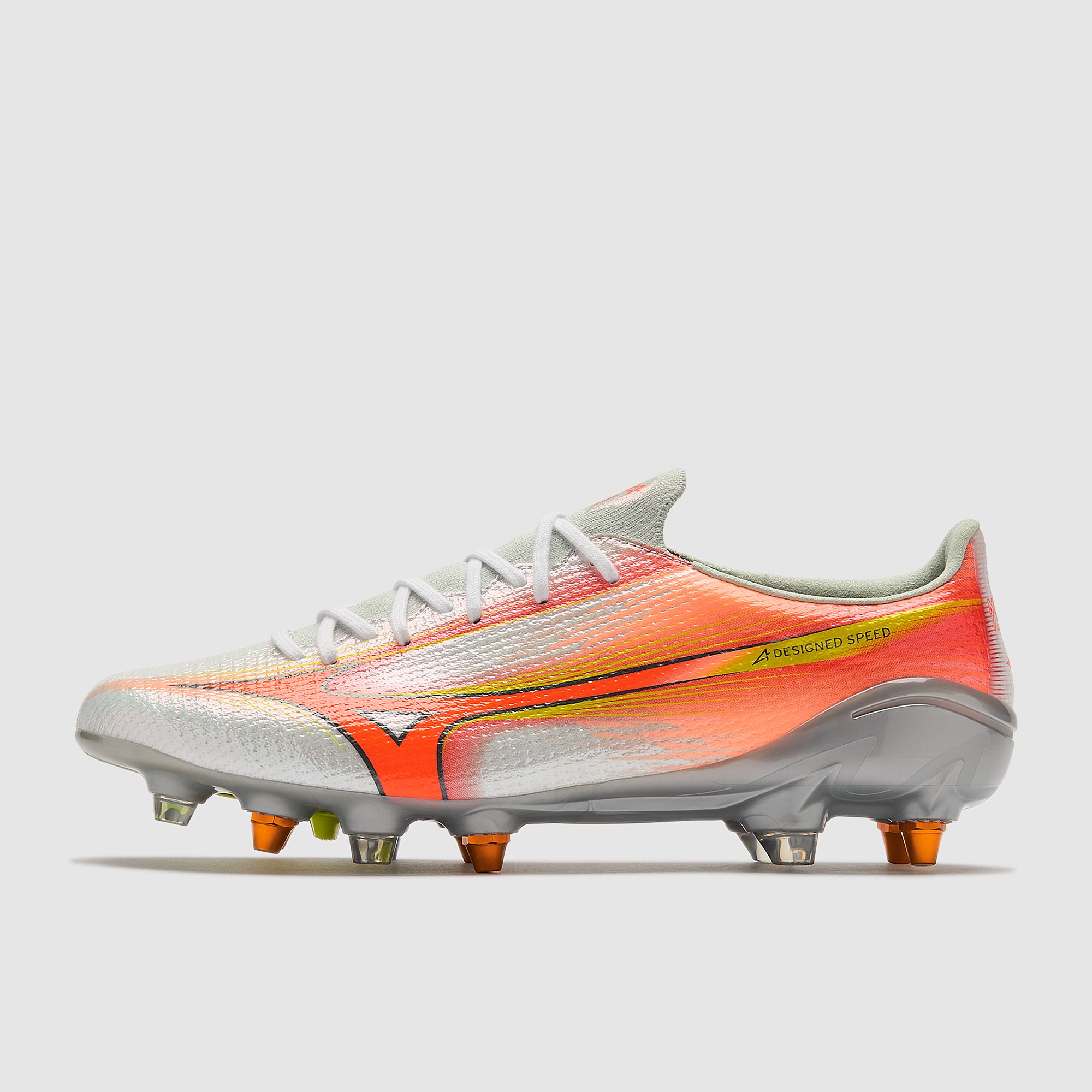 Mizuno Alpha III Made Indoor Japan Mix Soft Ground - White/Lava