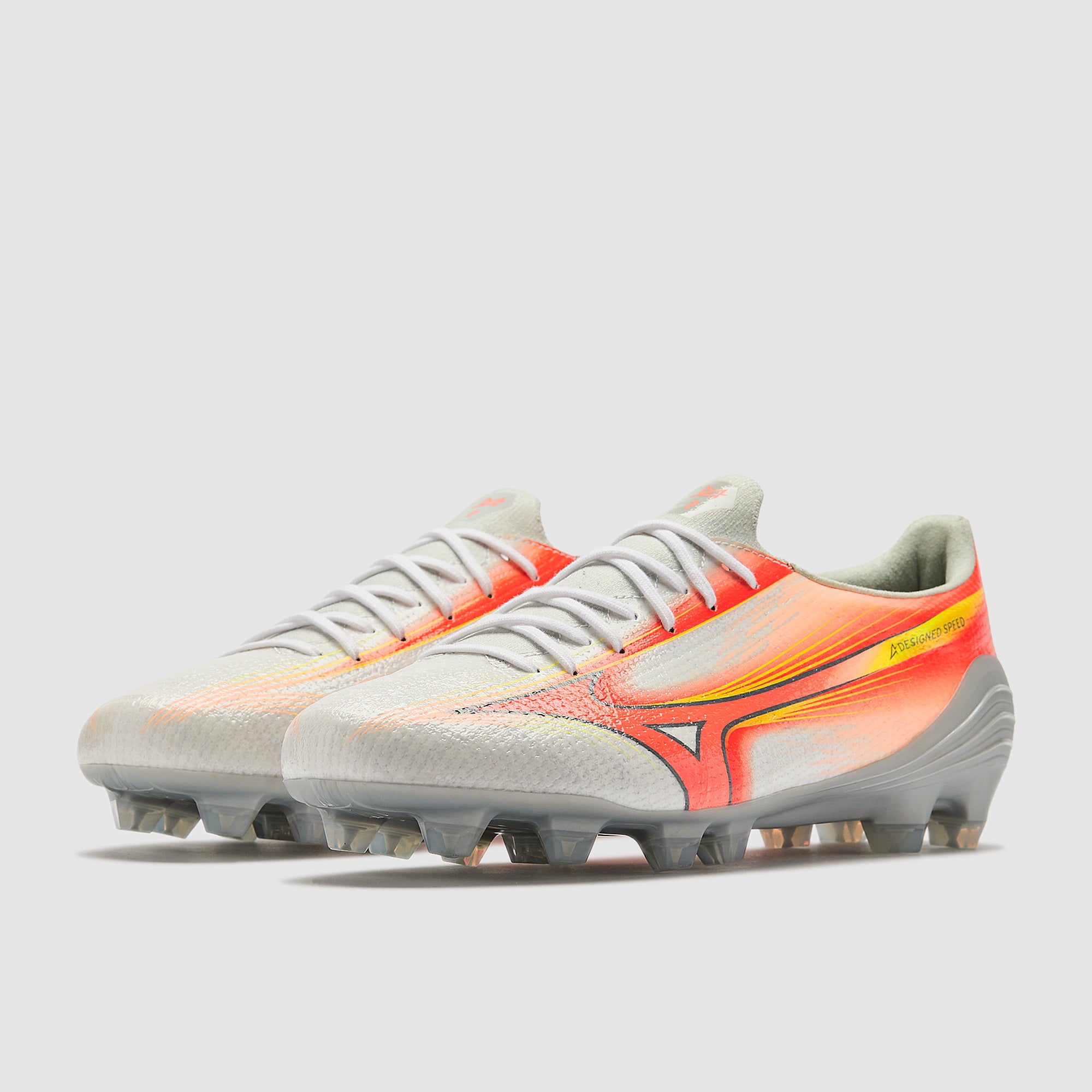 Mizuno Alpha III Pro Firm Ground - White/Lava Orange/Evening